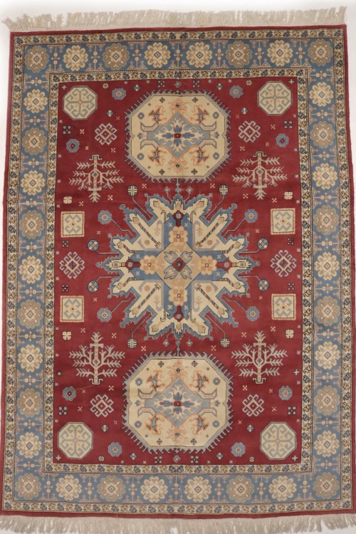 Semi Antique Maroon Red Tribal 8X11 Tabriz Kazak Persian Rug