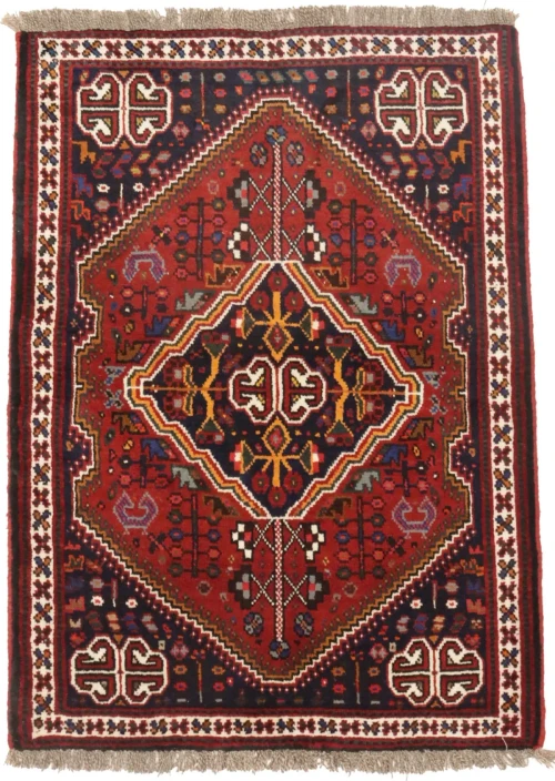 Red Tribal 3'6X5 Shiraz Persian Rug