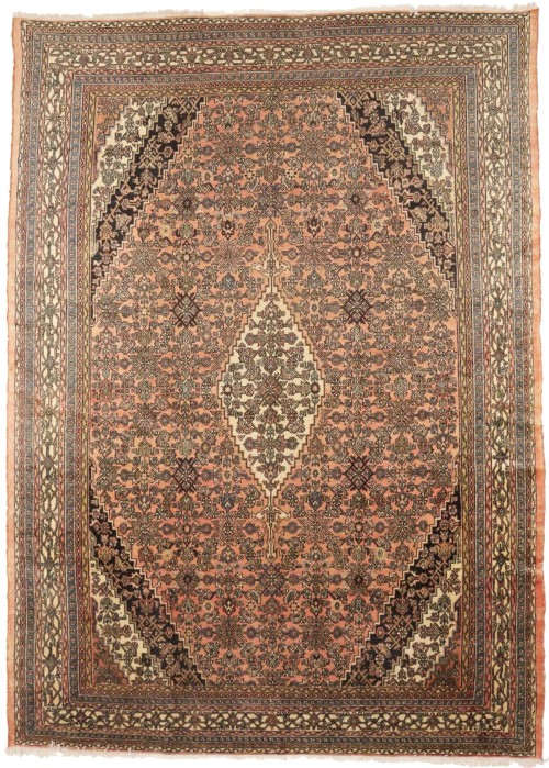 Antique Peach Orange Tribal 11X15 Hamedan Persian Rug