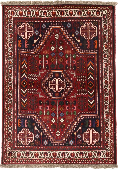 Red Tribal 3X5 Shiraz Persian Rug