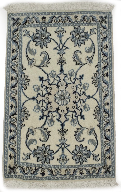 Cream Traditional 2X3 Nain Kashmar Persian Rug