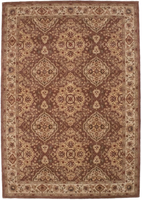 Brown Floral 10X14 Hand-Tufted Modern Rug