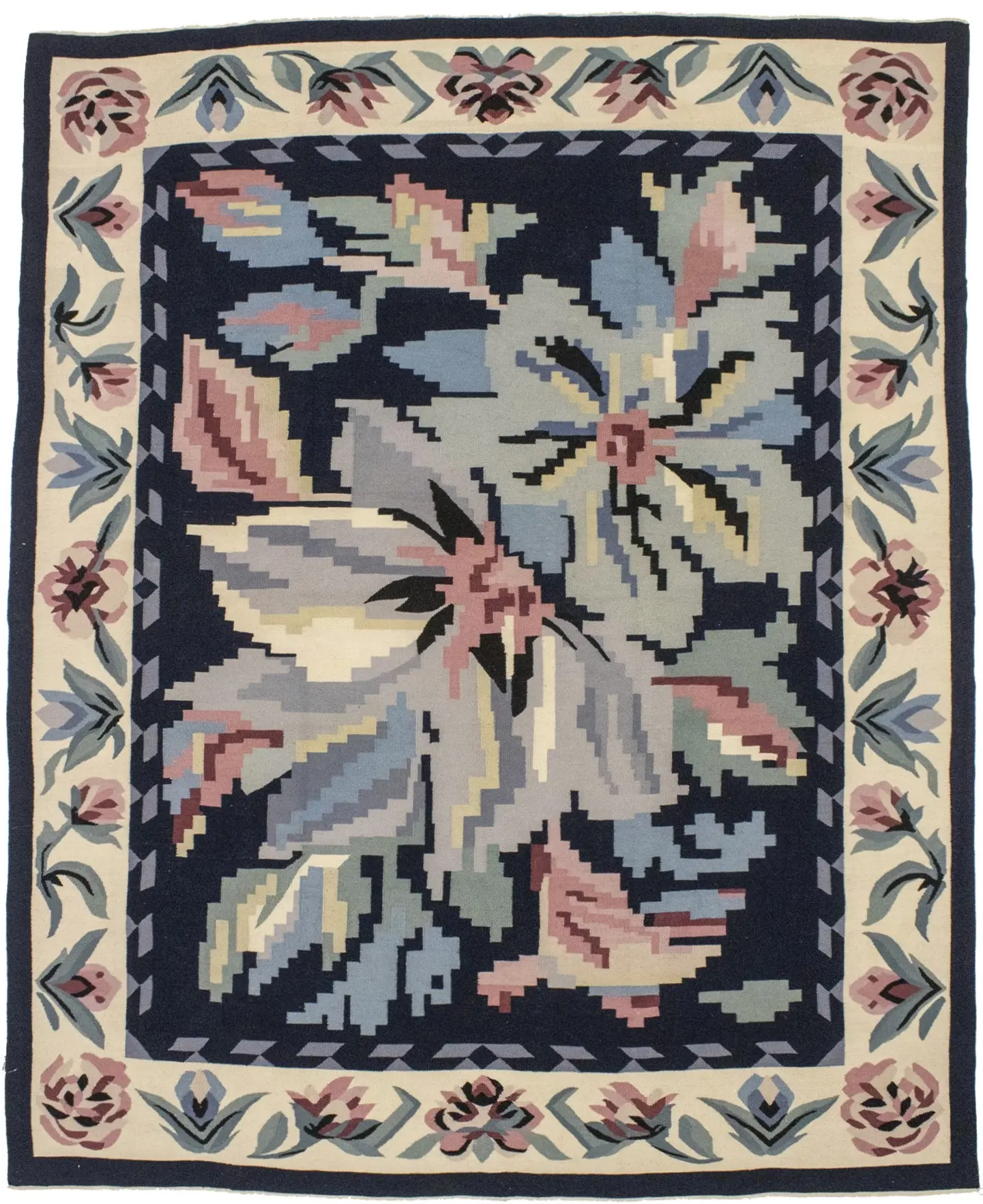 Floral Dhurrie 8X10 Chinese Oriental Rug