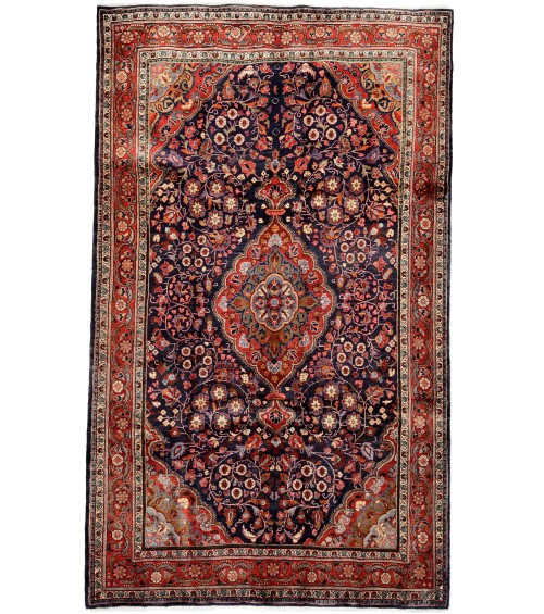 Vintage Purple-navy Traditional 6X10 Kashmar Persian Rug