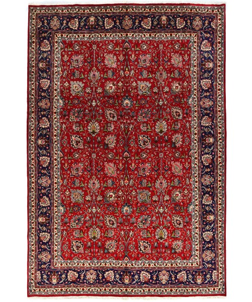 Vintage Red Traditional 10X14 Tabriz Persian Rug