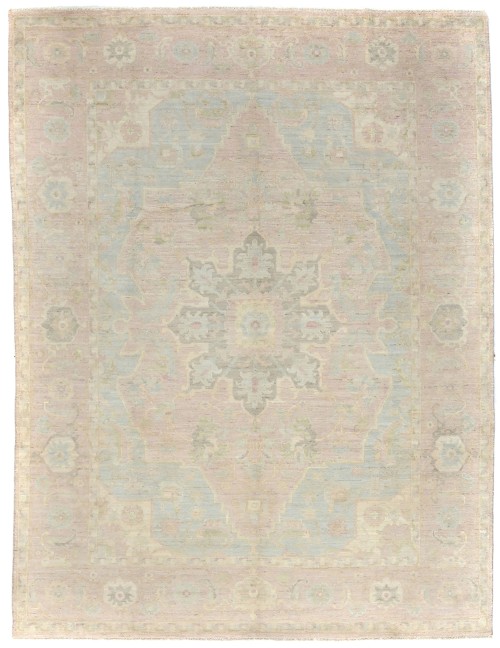 Traditional Floral Oushak Peshawar 9X12 Pakistan Oriental Rug