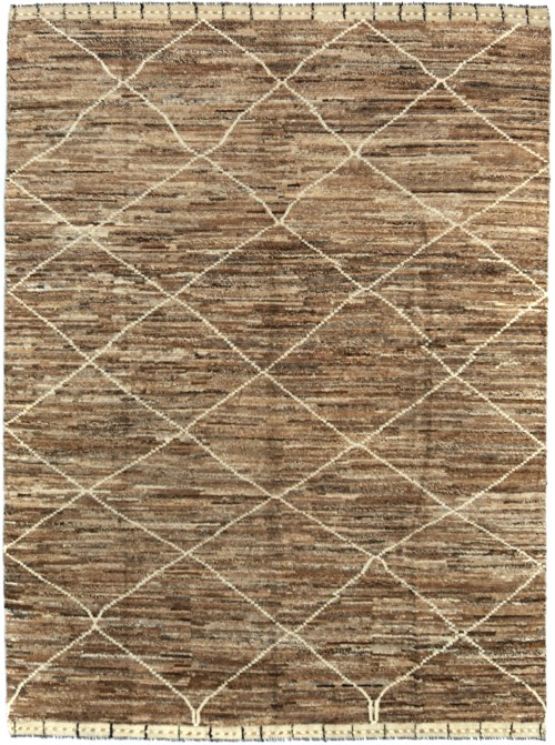 Beige Tribal Modern 7'7X10'5 Moroccan Style Oriental Rug