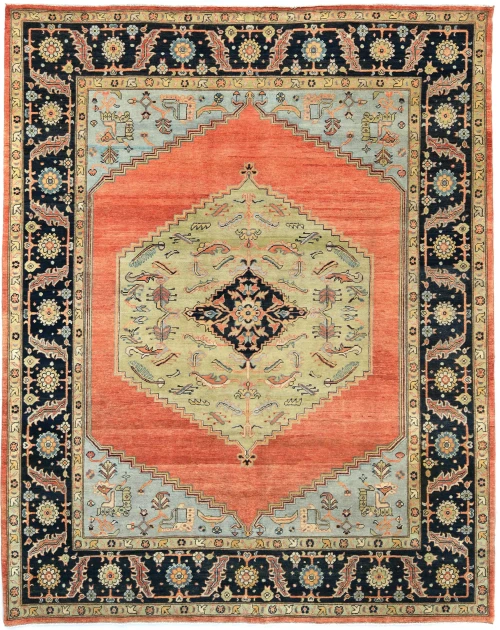 Geometric Tribal 8X10 Heriz Serapi Oriental Rug