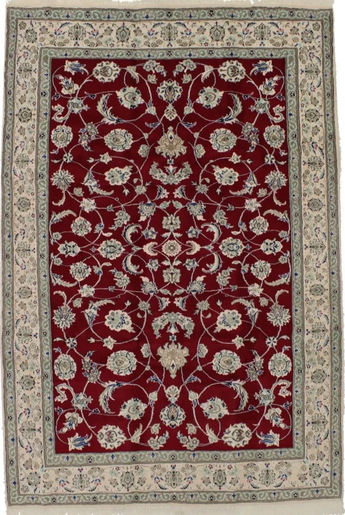 Red Traditional 6X10 Nain Persian Rug