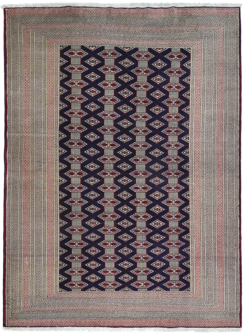 Vintage Purple-navy Tribal 8X11 Turkoman Persian Oriental Rug
