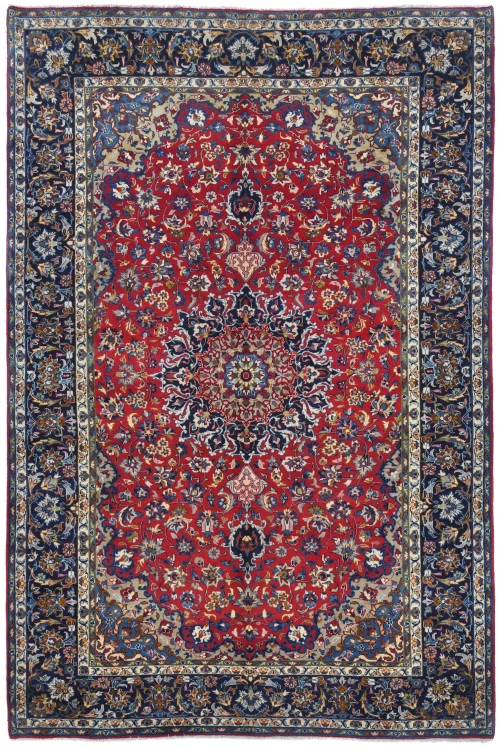 Vintage Red Traditional 8X12 Najafabad Persian Rug