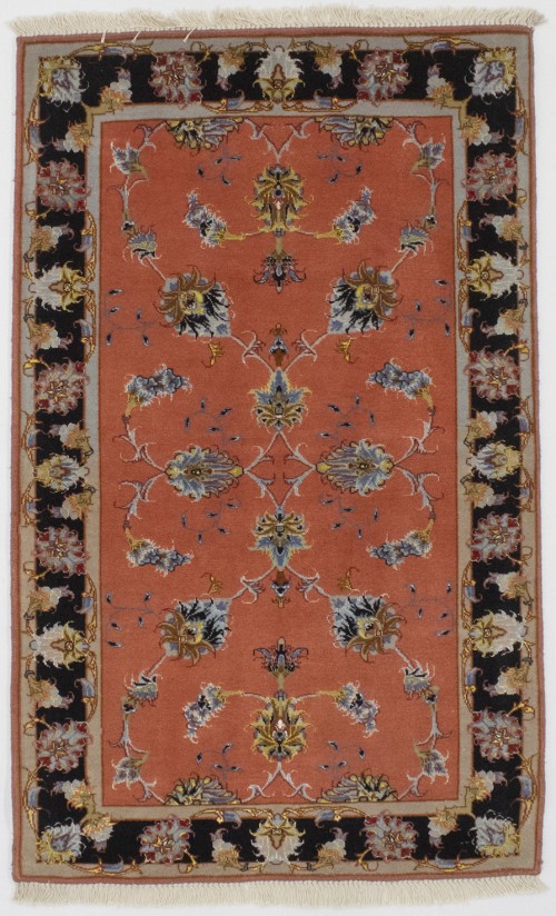 Coral Traditional 3X4 Tabriz Persian Rug