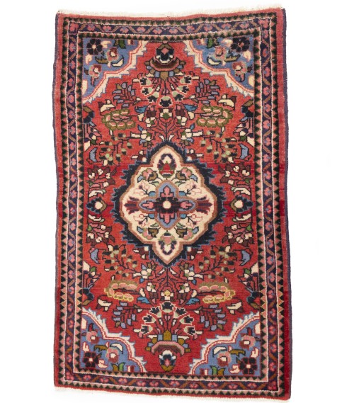 Vintage Red Tribal 3X4 Lilian Hamedan Persian Rug