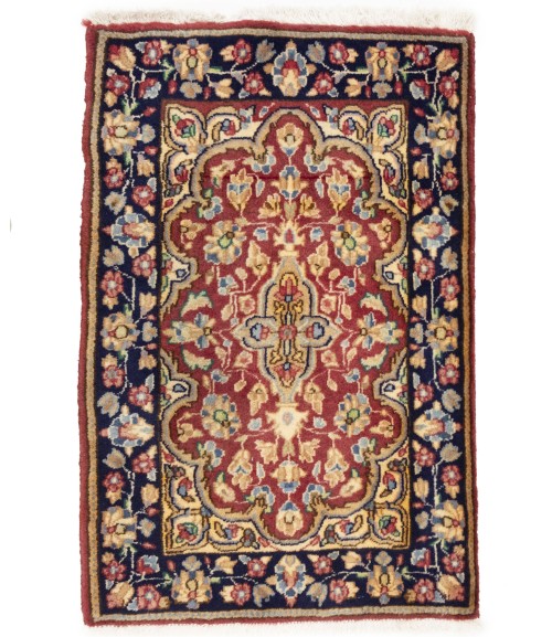 Vintage Red Traditional Floral 2X3 Kerman Persian Rug