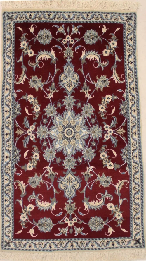 Red Traditional 3X5 Nain Kashmar Persian Rug