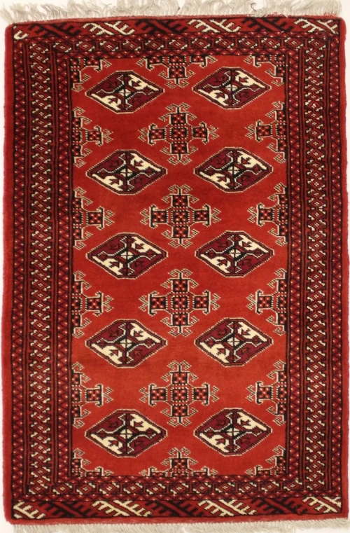 Red Tribal 3X5 Turkoman Persian Rug