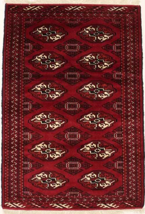 Red Tribal 3X5 Turkoman Ghoochan Persian Rug