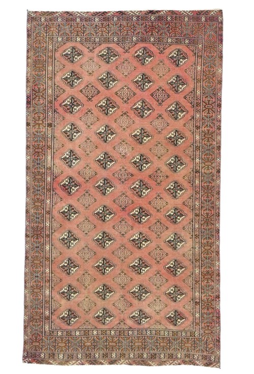 Antique Muted Tribal 4X8 Distressed Vintage Oriental Rug