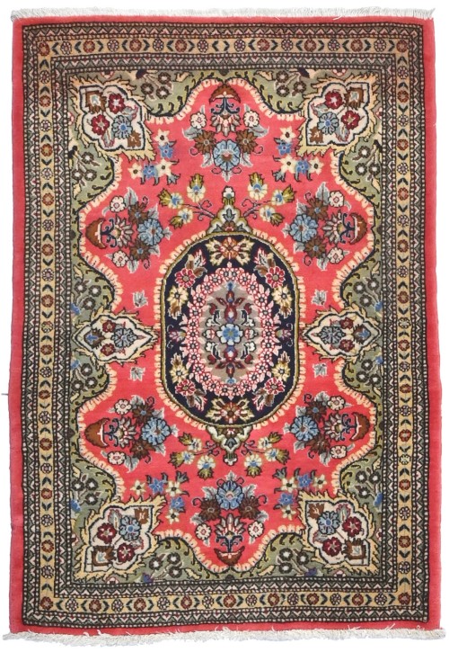 Vintage Classic Traditional 2'4X3'5 Kashan Persian Rug