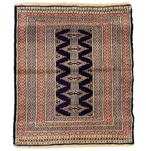 Vintage Geometric Tribal 3X3'5 Turkoman Persian Rug