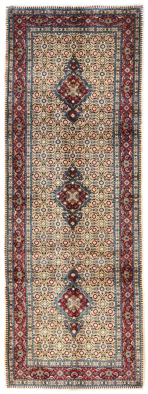 Vintage Cream Floral 3'4X9'6 Mood Persian Runner Rug