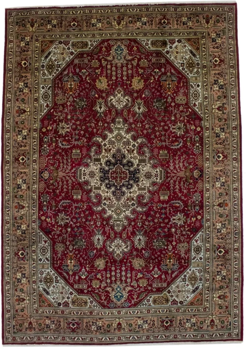 Vintage Red Traditional 8'0X11'5 Tabriz Persian Rug