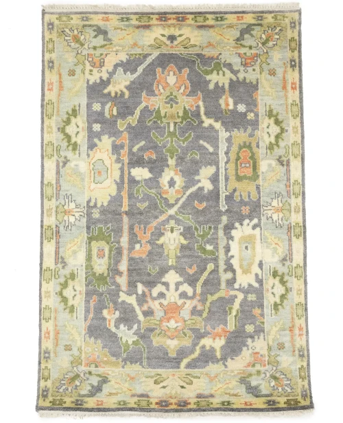 Colorfast Floral 4X6 Oushak Chobi Oriental Rug