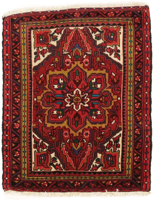 Vintage Floral Red 2'6X3'2 Goravan Heriz Persian Rug