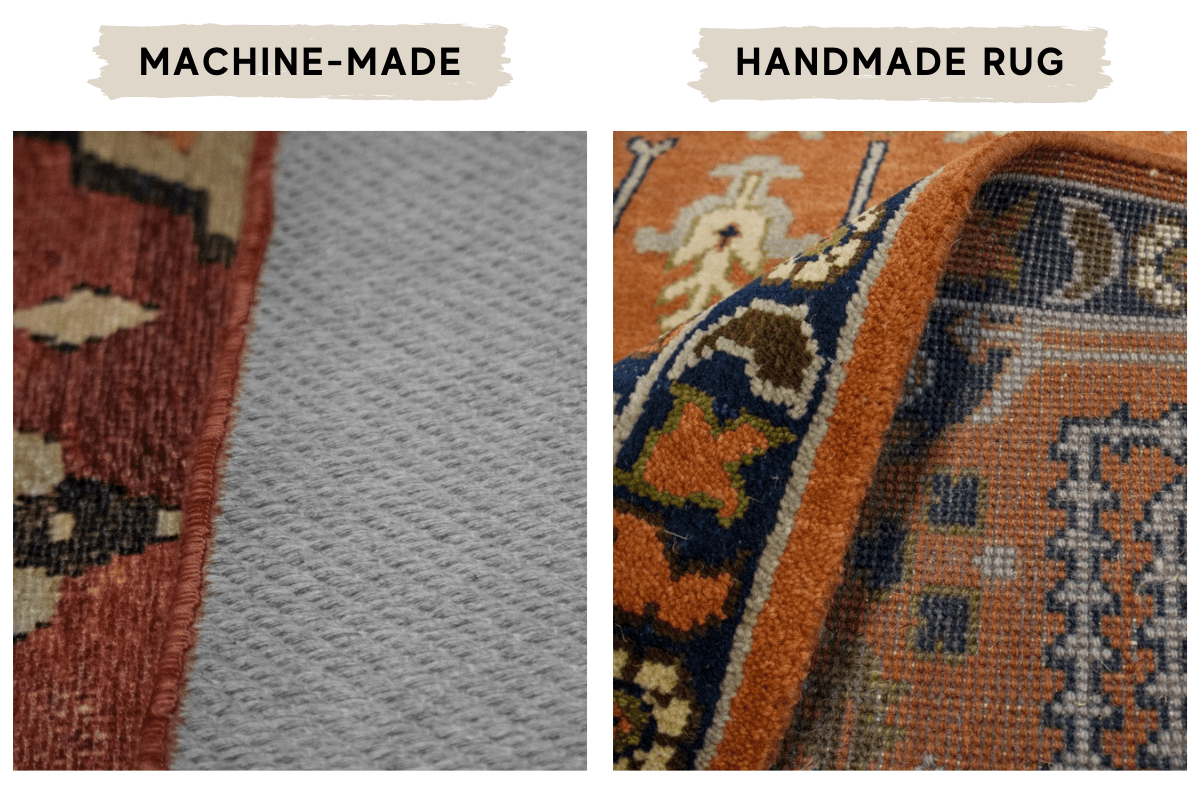 Machine-made rus vs handmade rugs