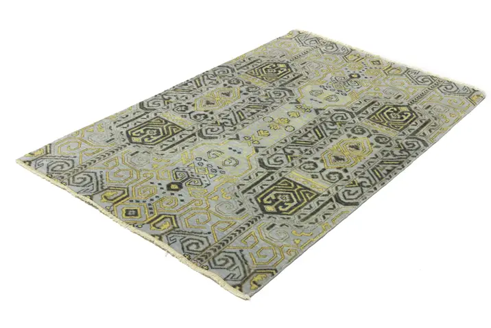 A rug with a pattern on it  Description automatically generated