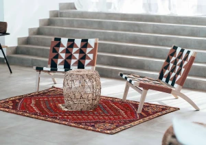 Red Tribal 3'4X4'8 Shiraz Persian Rug