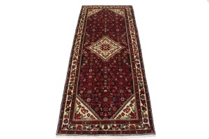 Vintage Tribal 4X10 Hamedan Persian Runner Rug