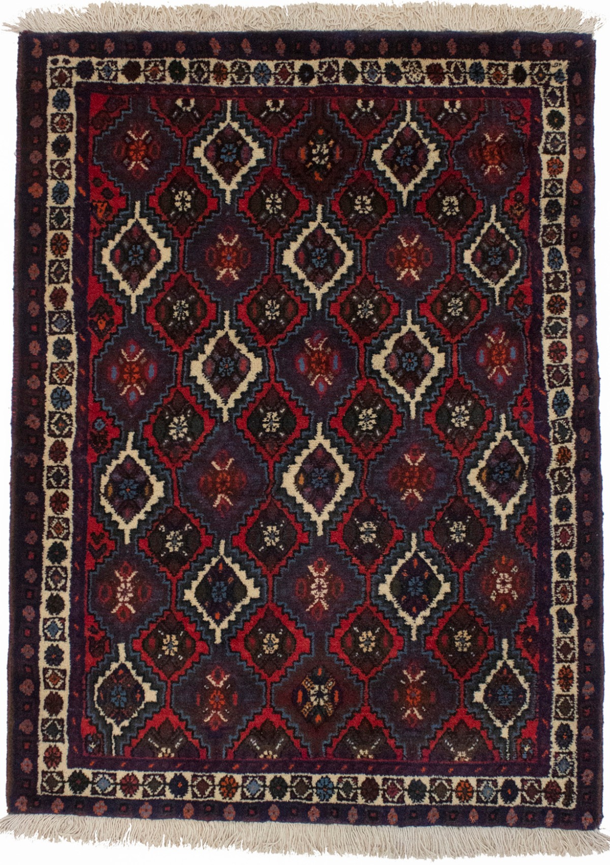 Magic Rugs Navy & Maroon Floral 3x4 Kirman Oriental Rug