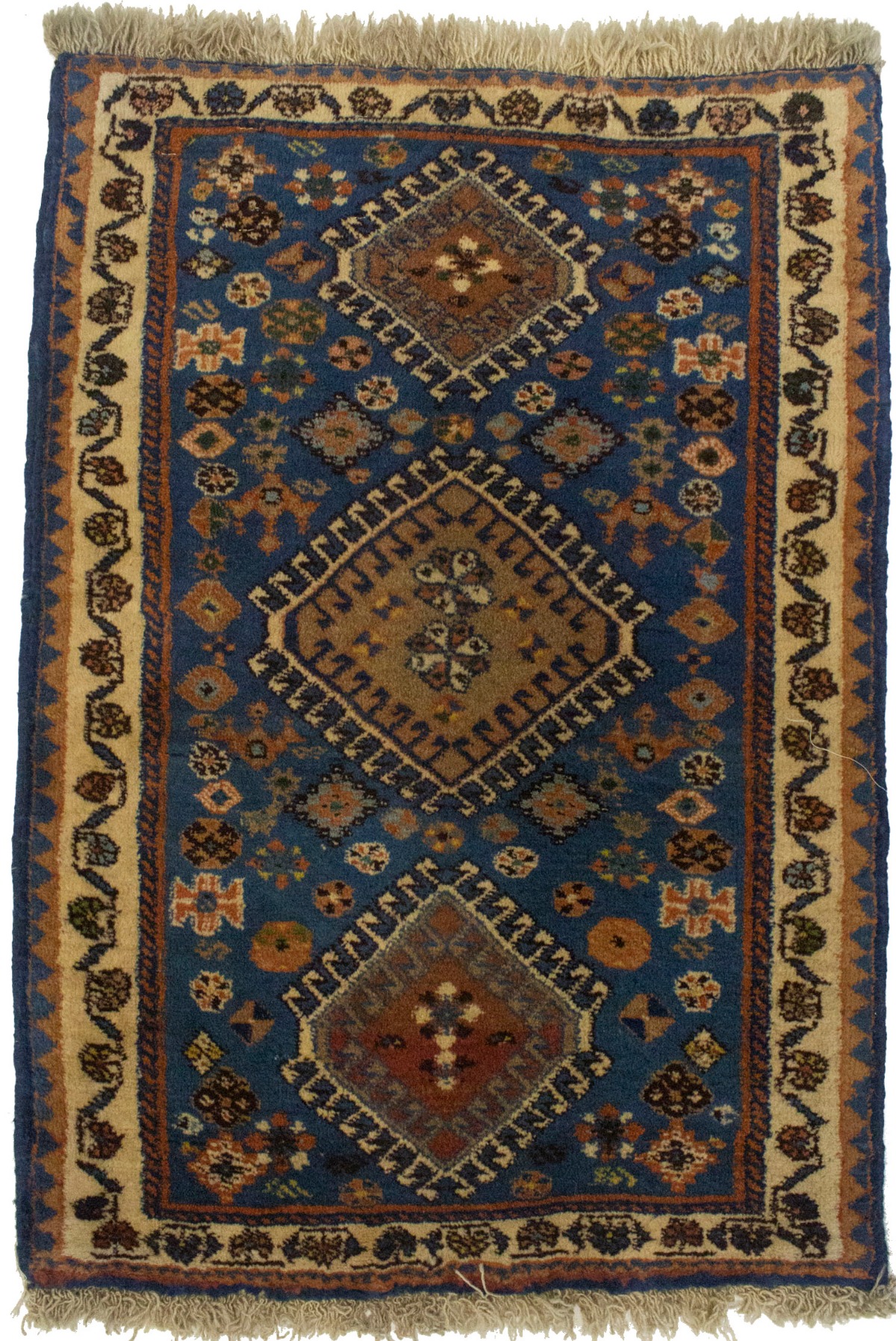 Vintage Tribal Blue 2X3 Yalameh Persian Rug