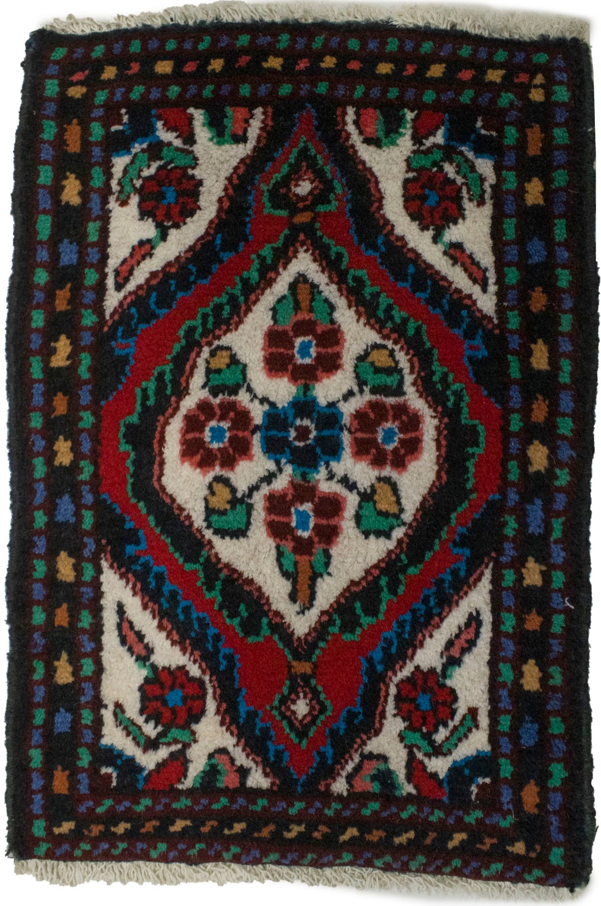 Vintage Tribal Red 1'3X2 Hamedan Persian Rug