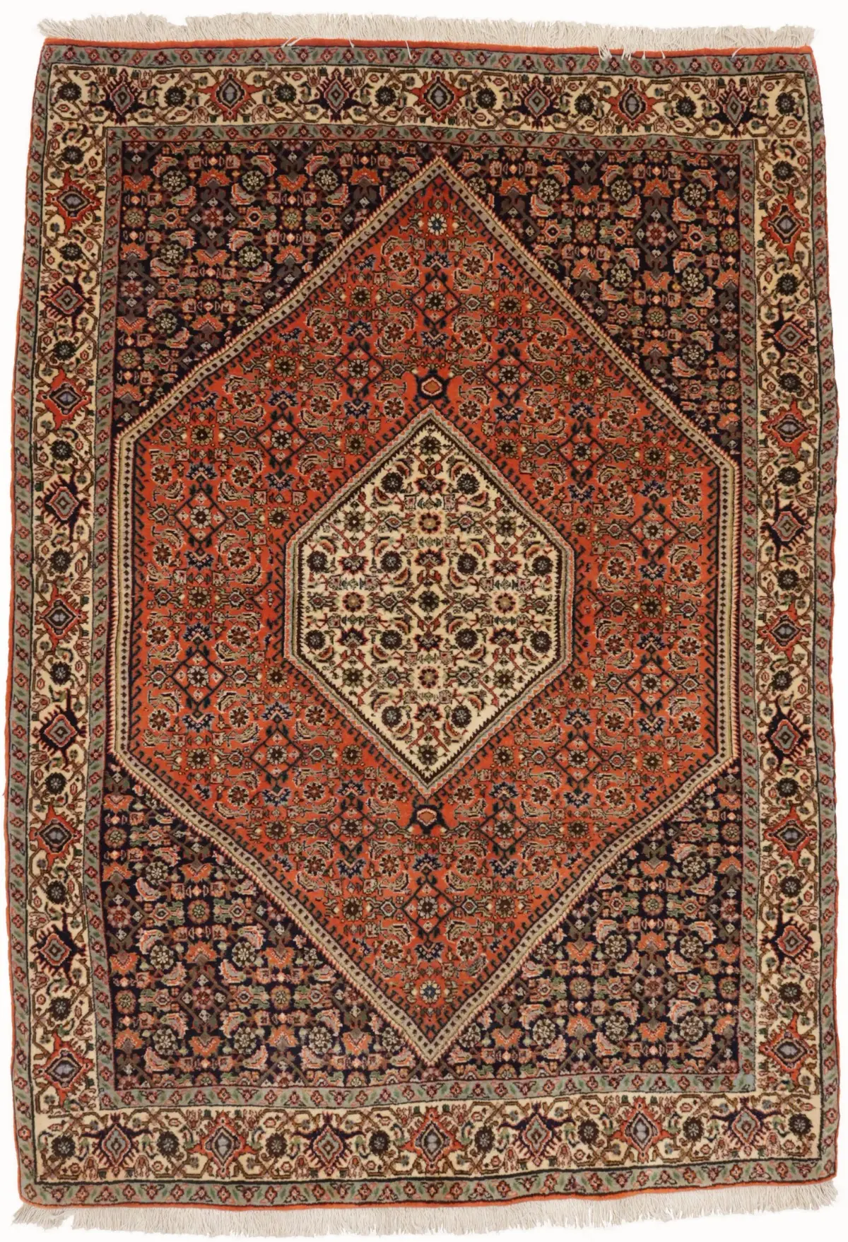 Magic Rugs Navy & Maroon Floral 3x4 Kirman Oriental Rug