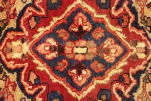 Golden Beige Vintage Floral 3'6X7'9 Hamedan Persian Rug