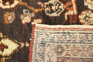 Muted Dark Brown Vintage Floral Tribal 3X6 Hamedan Persian Oriental Rug