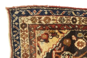 Muted Dark Brown Vintage Floral Tribal 3X6 Hamedan Persian Oriental Rug