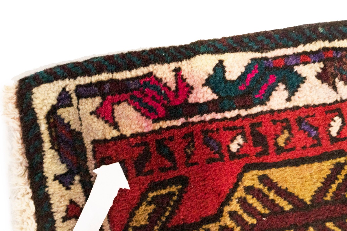 Antique 4x6 Area Rug Red Aztec Carpet Persian Anti Slip Rug Tribal