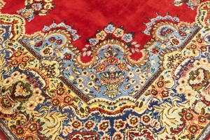 Vintage Floral Classic Red 10X13 Tabriz Persian Rug