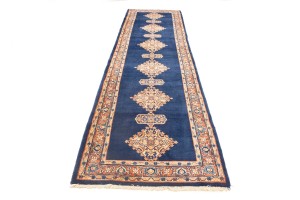 Vintage Floral 3'7X13'6 Mahal Persian Runner Rug