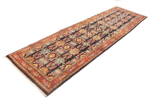 Vintage Floral 4X13 Mahal Persian Runner Rug