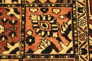 Semi Antique Pictorial Floral 10X12'5 Bakhtiari Persian Rug