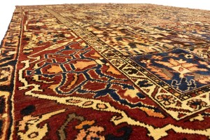 Semi Antique Pictorial Floral 10X12'5 Bakhtiari Persian Rug