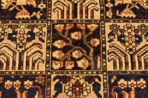Semi Antique Pictorial Floral 10X12'5 Bakhtiari Persian Rug