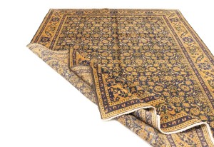 Semi Antique Purple Geometric 7'4X10'5 Ardabil Persian Rug
