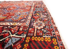 Vintage Red Tribal 5X13 Karajeh Persian Runner Rug