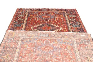 Vintage Red Tribal 5X13 Karajeh Persian Runner Rug
