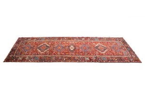 Vintage Red Tribal 5X13 Karajeh Persian Runner Rug